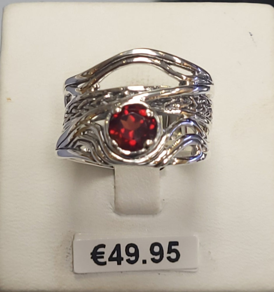 Celtic garnet ring